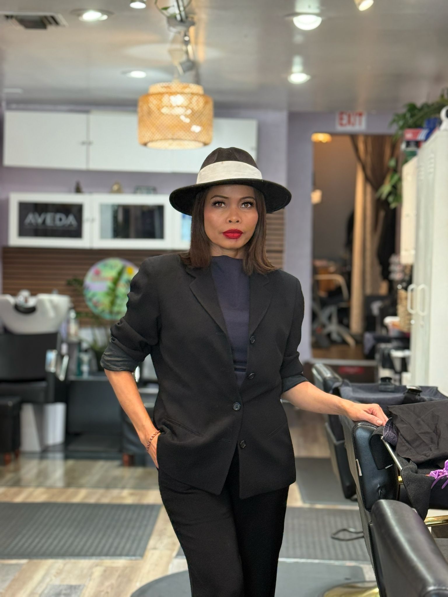 Leah Idelson inside Zolina Hair Salon